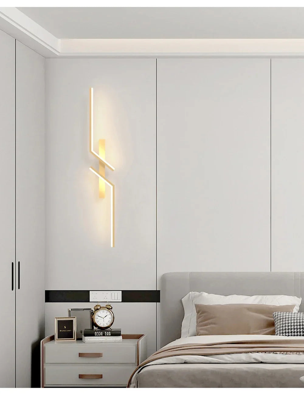 LED Wall Light Modern Minimalist Strip Lighting for Bedroom Bedside Living Room TV Backlight Sofa Decor Wall Sconce Ambient Lamp