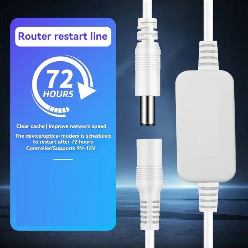 Router Restart Line Router 72 Hours Automatic Restart Cable Routing Timer Reset Tool Black