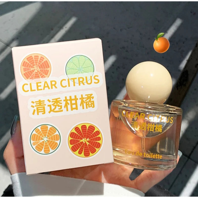 Citrus Peach Fruity Perfume Spray,Clean Fresh Women Scent,Orange Blossom/Lily/Iris/Vetiver/Lemon/Musk Light Fragrance Mist
