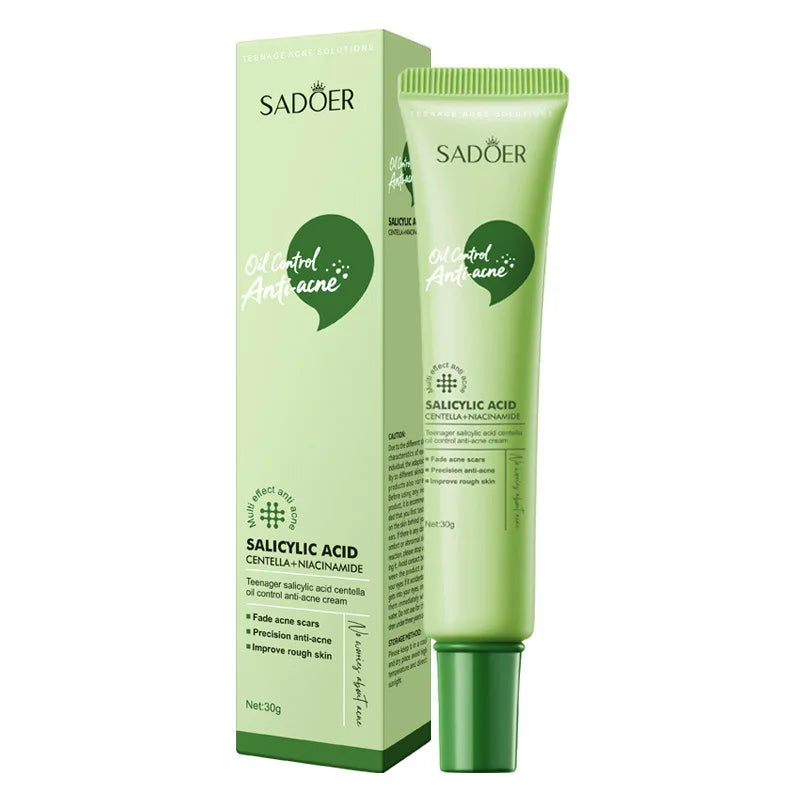 Salicylic Acid Acne Treatment Face Cream Repair Pimple Spots Deep Cleaning Pore Anti-acne Scar Oil Control Moisturizer Skin Care