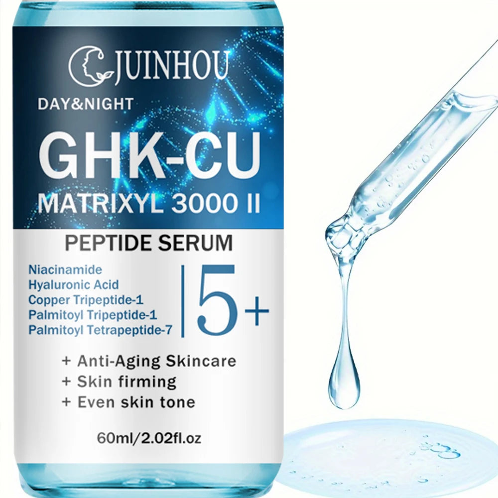 JUINHOU Face Serum Cream Set with Peptide Multi Peptide Improve Skin Deep Hydrating Smooth Rough Skin Day Night Skincare Kit