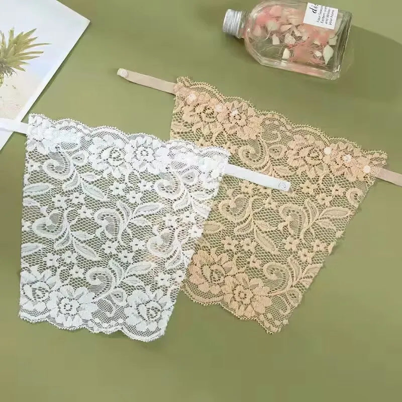 1-2 Pcs Lace Invisible Bra Privacy Cleavage Cover Underwear Anti Peep Brassiere Seamless Wrap Chest Strapless Lingerie Tube Tops