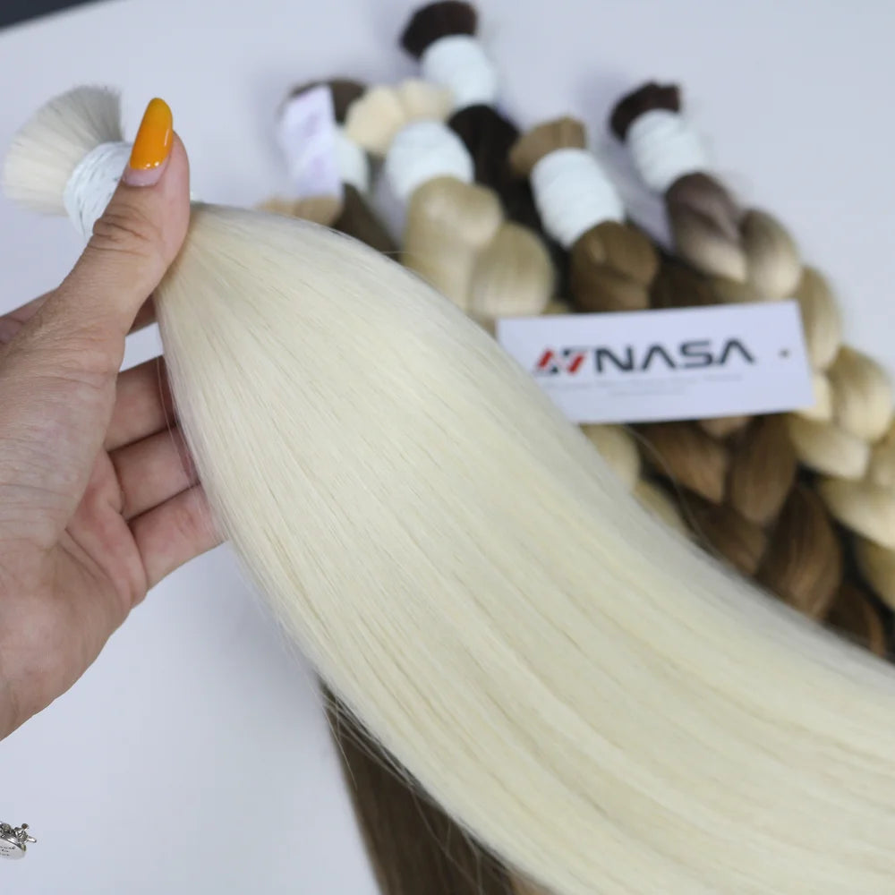 Premium 100g Vietnamese Virgin 100% Human Bulk Natural Straight Texture Super Double Drawn Machine Double Weft Express Shipping