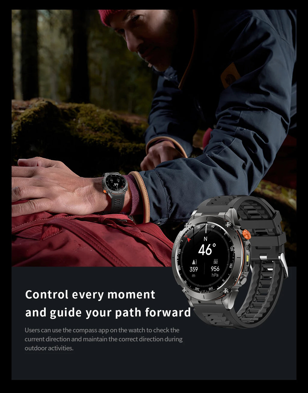 2026 New GPS Smart Watches 10 ATM Waterproof Built-in Dual-band GNSS Compass Military Sport Men SWIM Smartwatch For Android IOS
