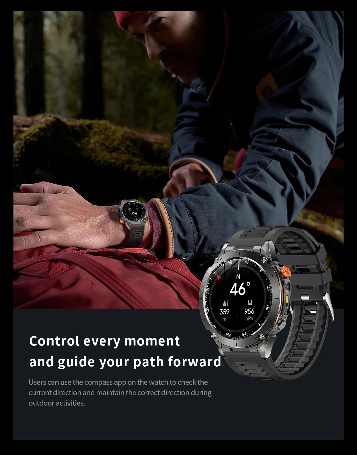 2026 New GPS Smart Watches 10 ATM Waterproof Built-in Dual-band GNSS Compass Military Sport Men SWIM Smartwatch For Android IOS
