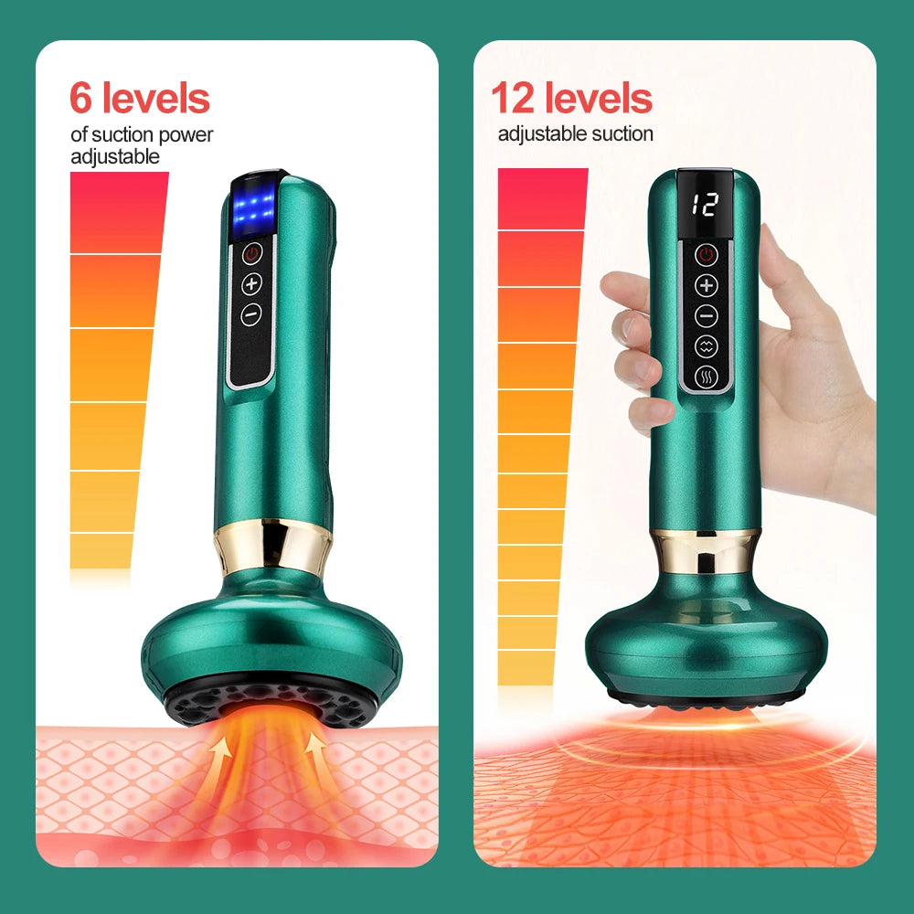 Rechargeable Magnetic Cupping Massager Handheld Cellulite Fat Suction Machine for Body Sculpting, Belly & Cellulite Massage