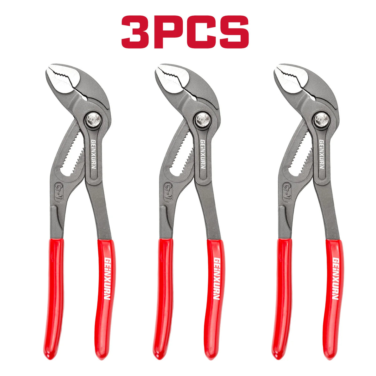 7' Groove Joint Pliers W/ Button Adjustment, 1.5' Max Capacity, CR-V Steel, Parallel Jaws for Plumbing