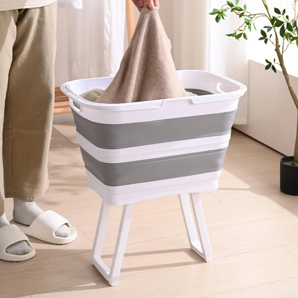 Dirty Clothes Basket 26L Large Foldable Elevated Organizer Clothes Basket Hampers For Bedroom For Home Bathroom Bedroom Kitchen