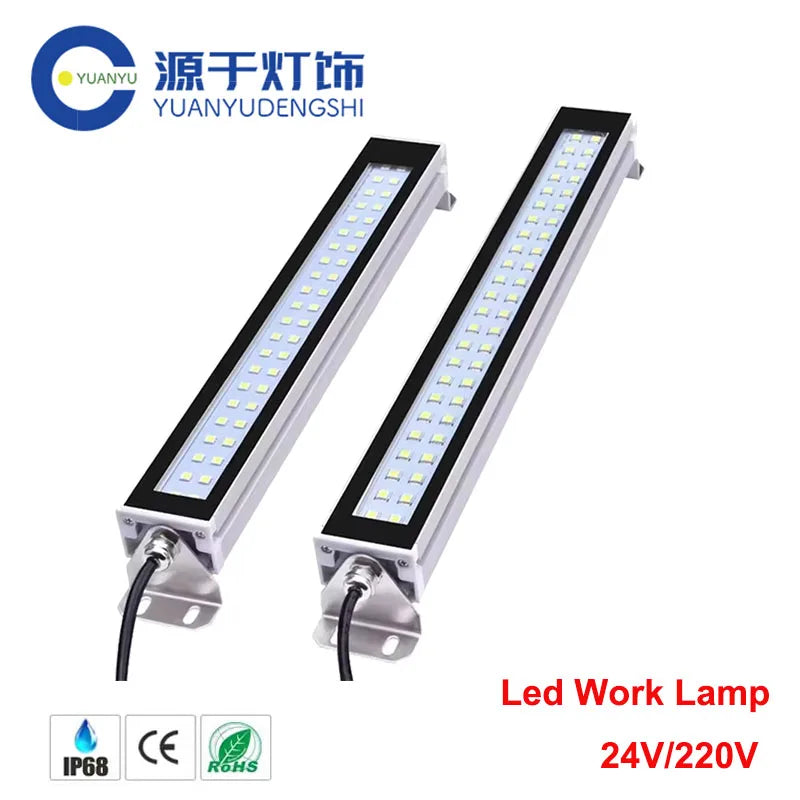 LED Industrial Lamp IP67 Waterproof Oil-proof Dust-proof Led Bar Lamps 22CM 35CM 40CM 52CM 220v 24v Machine Work Tool Lights