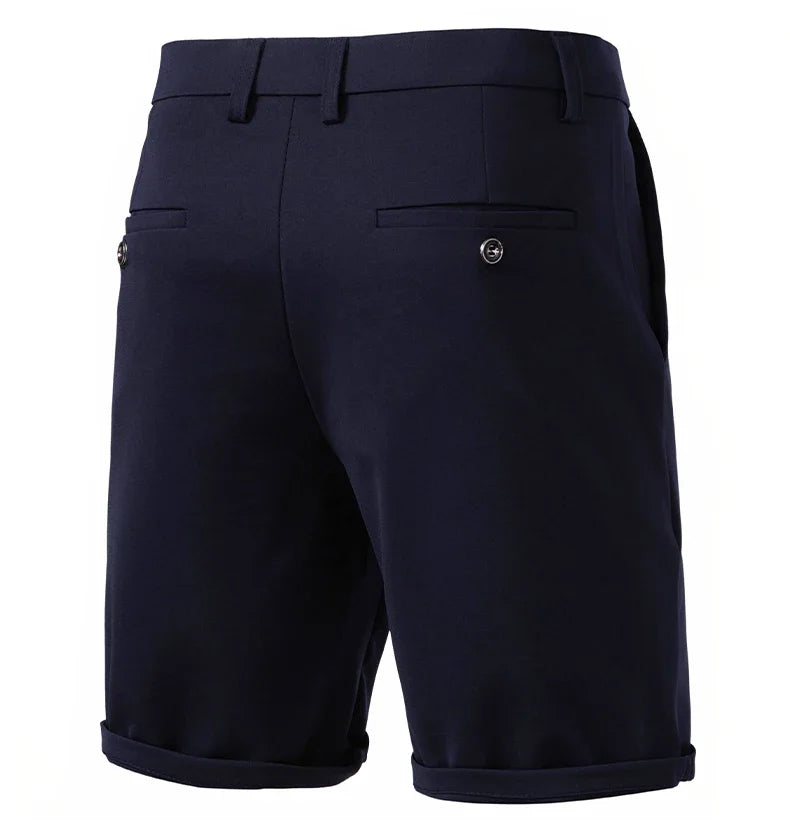 Dress Shorts Men Quick Dry Casual Bermuda Shorts Summer Ice Silk Cooling Business Zipper Fly Formal Shorts Men Work Wear Office