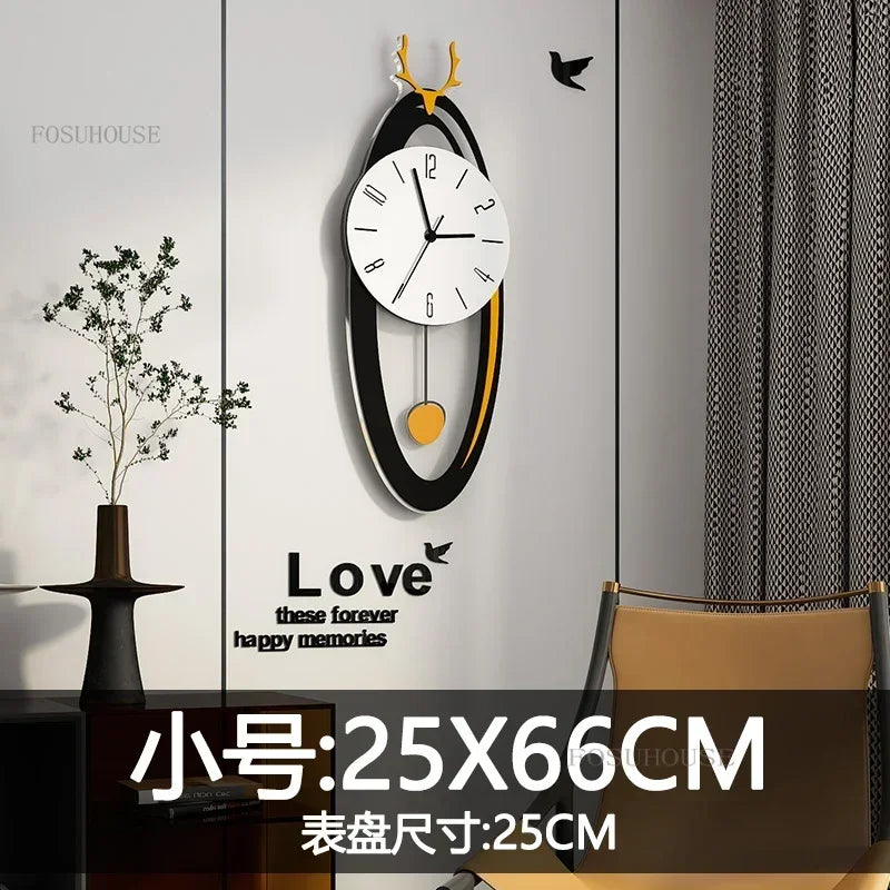 Light Luxury Wall Clocks Creative Home Decor Nordic Simple Living Room Home Wall Clock Luxury Designer Smart Models with Lights