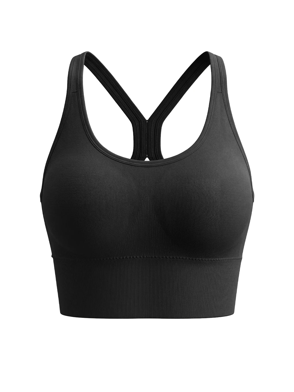Women's Seamless Sports Bra, High Support Workout Running Vest, Yoga Gym Fitness Top, Wirefree Side Support Backless Crop Top