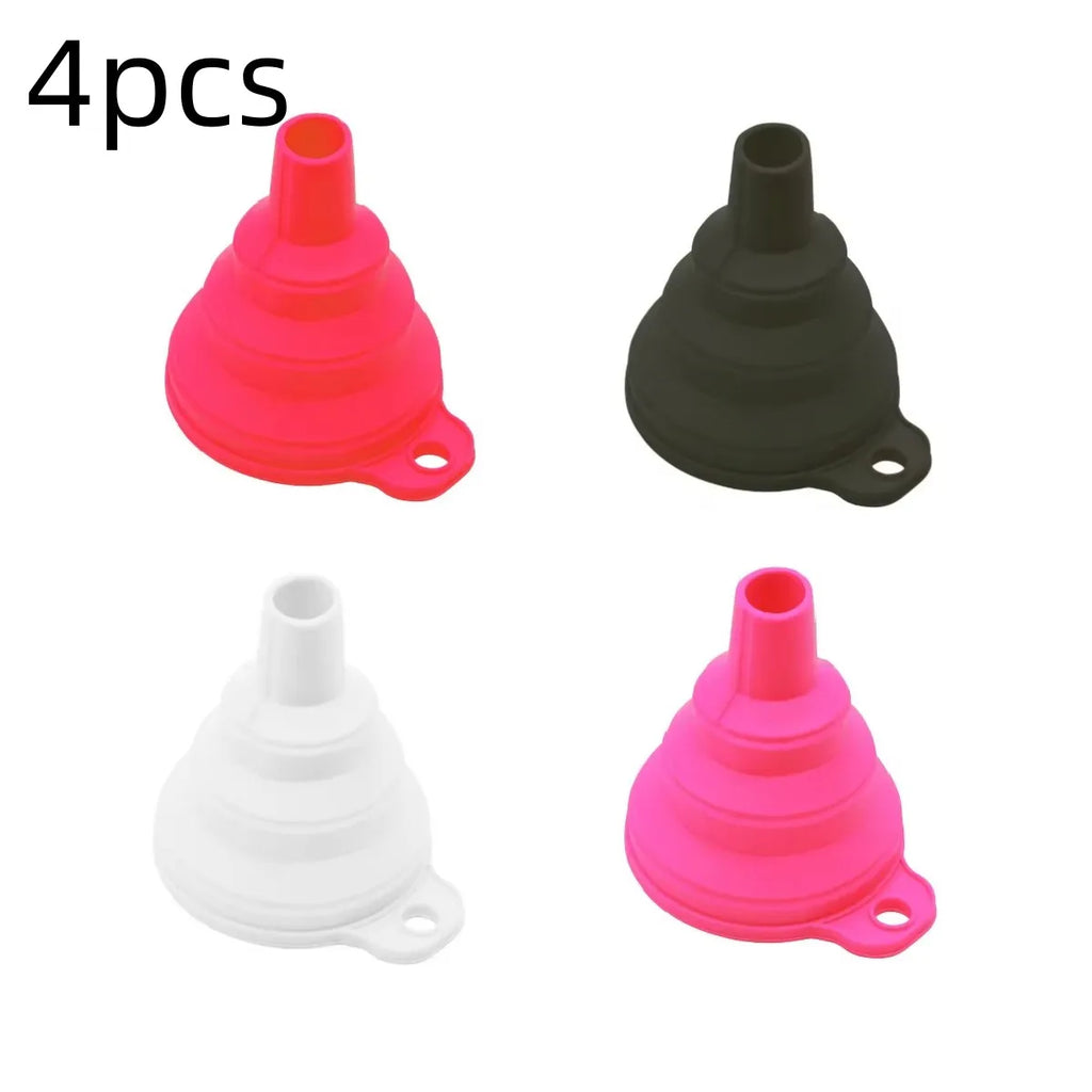 Silicone Collapsible Funnel, Foldable Funnels For Water Liquid Oil, Kitchen Gadgets Accessories, Kitchen Utensils, Apartment Ess