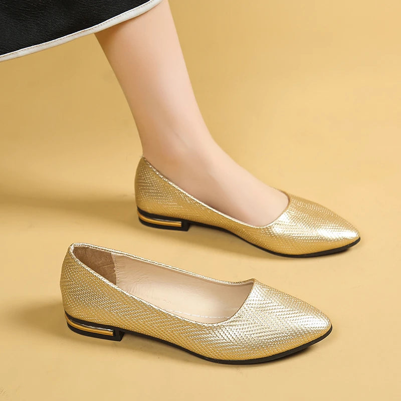 Spring/Autumn Comfortable Casual Elegant Sneakers Fashion New Pointed Toe Light Mouth Sexy Non-Slip Flat Work Shoes for Women