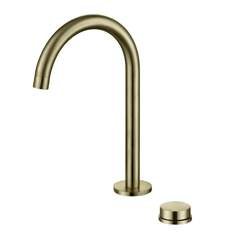 Basin faucet Bathroom two holes Widespread Brushed Gold bathroom sink tap 360 rotating widespread Black basin Tap