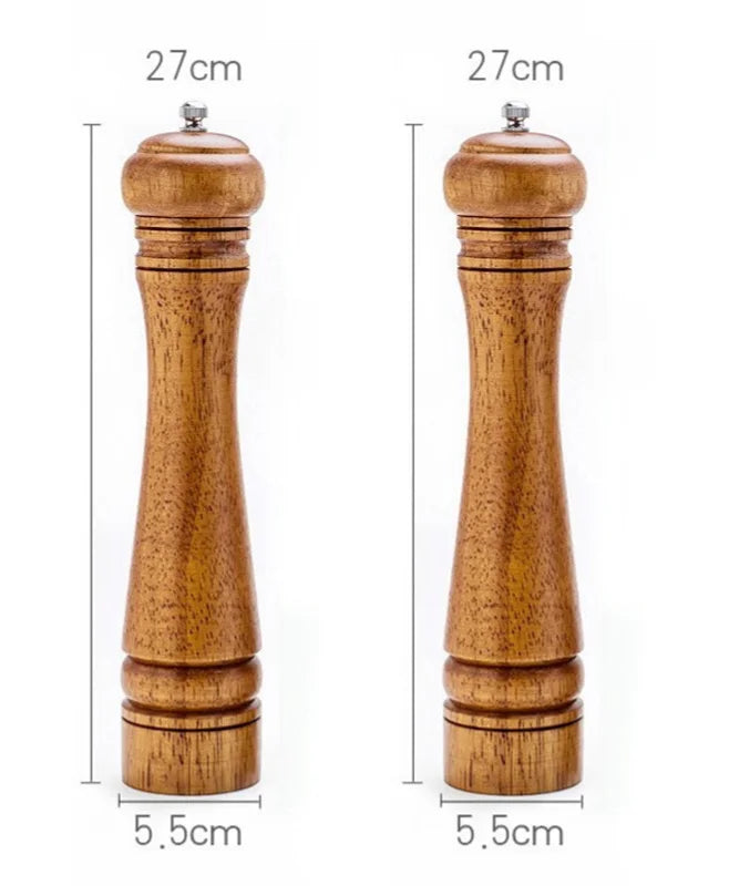 Wood Pepper Grinder,  Salt Mill Pepper Grinder, Salt Shakers with Adjustable Ceramic Rotor Wood Pepper Grinder for Your Kitchen