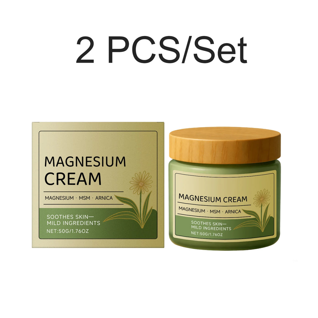 50g Relief Soothing Magnesium Soothing Body Cream Non-Greasy Knees Muscles External Massage Care MSM Arnica Mild Daily Care
