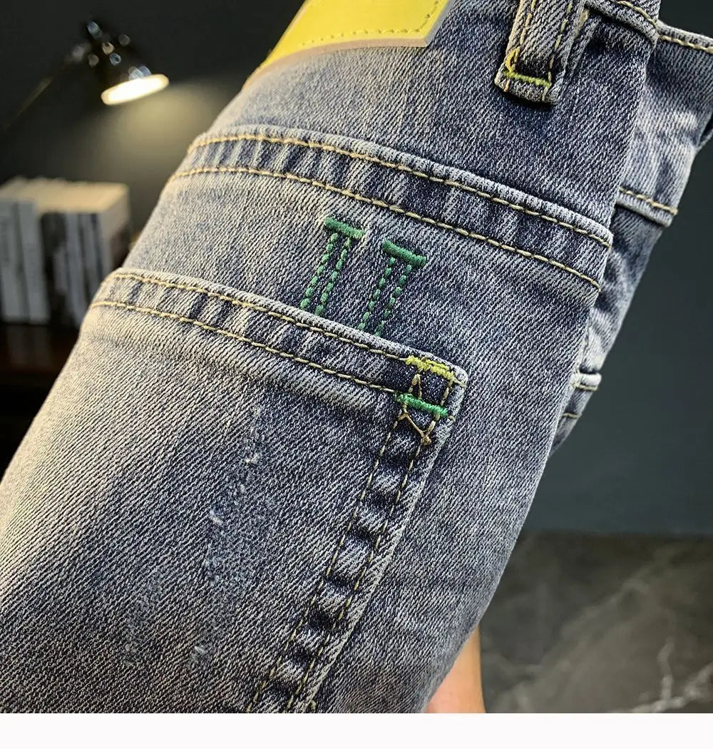 Summer Thin Denim Shorts Men's Trendy Brand Fashion Bermuda Shorts for Men Breathable Design Casual Clothes Man Medium Pants