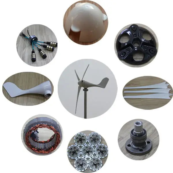 Factory Horizontal axis Wind Turbine 1000W 4000W With mppt controller Wind Solar Hybrid for Street Light Monitoring 12V/2V