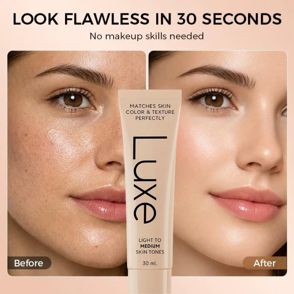 30ml Luxe Skin Tone Matching Concealer Foundation,Waterproof Full Coverage Makeup to Hide Blemishes Even Skin Tone Long Lasting