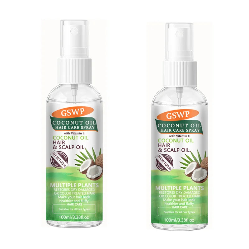 GSWP Coconut Oil Hair Care Spray, Ten-in-One, Deeply Moisturizes And Smooths Hair Texture, with Heat Protection.100/200ml