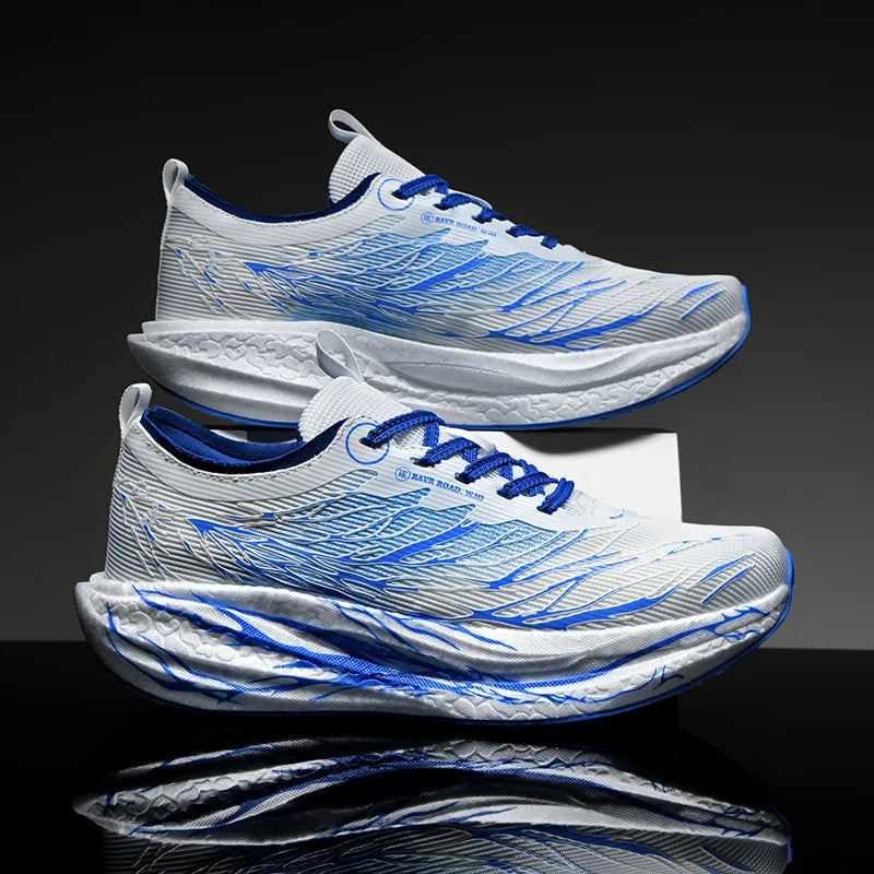 Fluorescence Running Shoes CarbonBoard Marathon Men Sports Breathable Women's Comfortable Athletic Sneakers Soft Wear Resistant