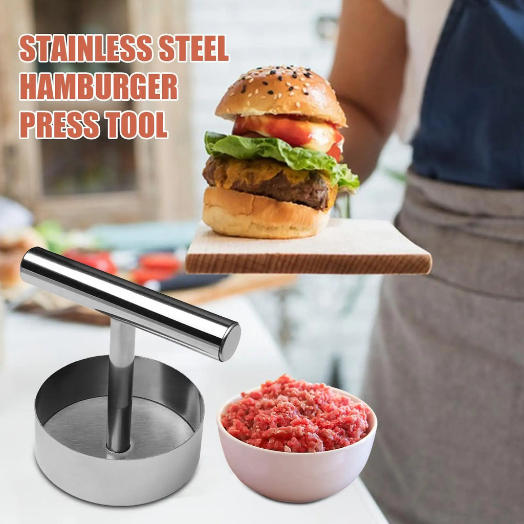 Hamburger Press Food Press Smasher Tool Hamburger Patty Maker Stainless Steel Nonstick Kitchen Gadgets for Grilling Cooking