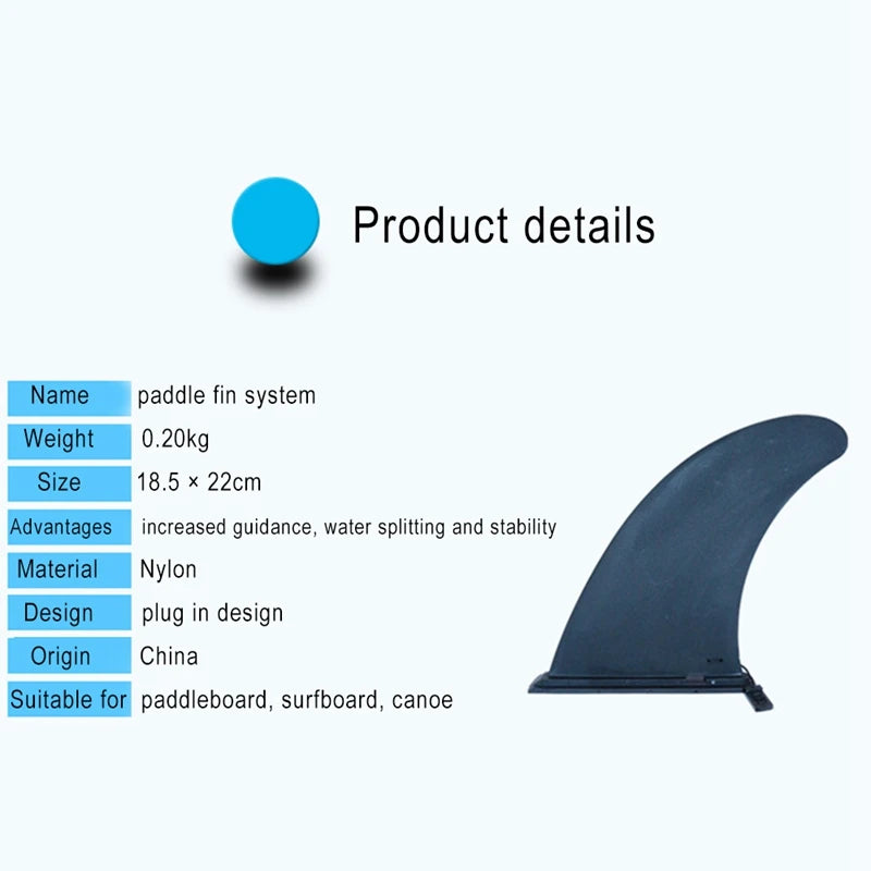 Surfwater Wave Fin SUP Stablizer Fit Stand Up Paddle Board Surfboard Slide-in Central Fin Side Splitter Socket Accessories