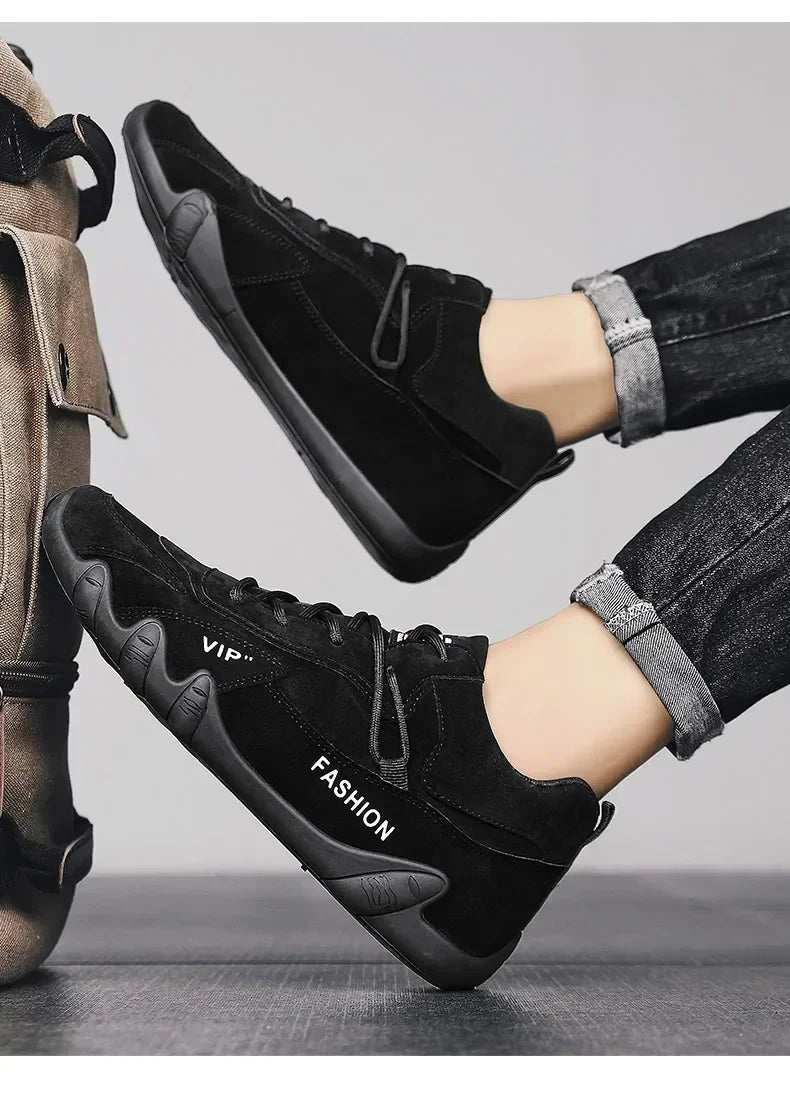 Motocross Boots 2025 Spring Man Casual Sneakers Non Slip Khaki Work Mens Shoe Short Boots Loafers Lace Up Ankle Boots for Men