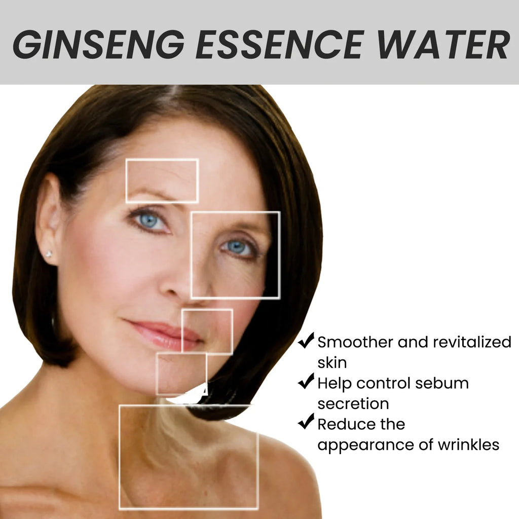 Ginseng Face Essence Anti Aging Fading Fine Lines Wrinkles Remover Tightening Brightening Moisturizing Hyaluronic Acid Serum