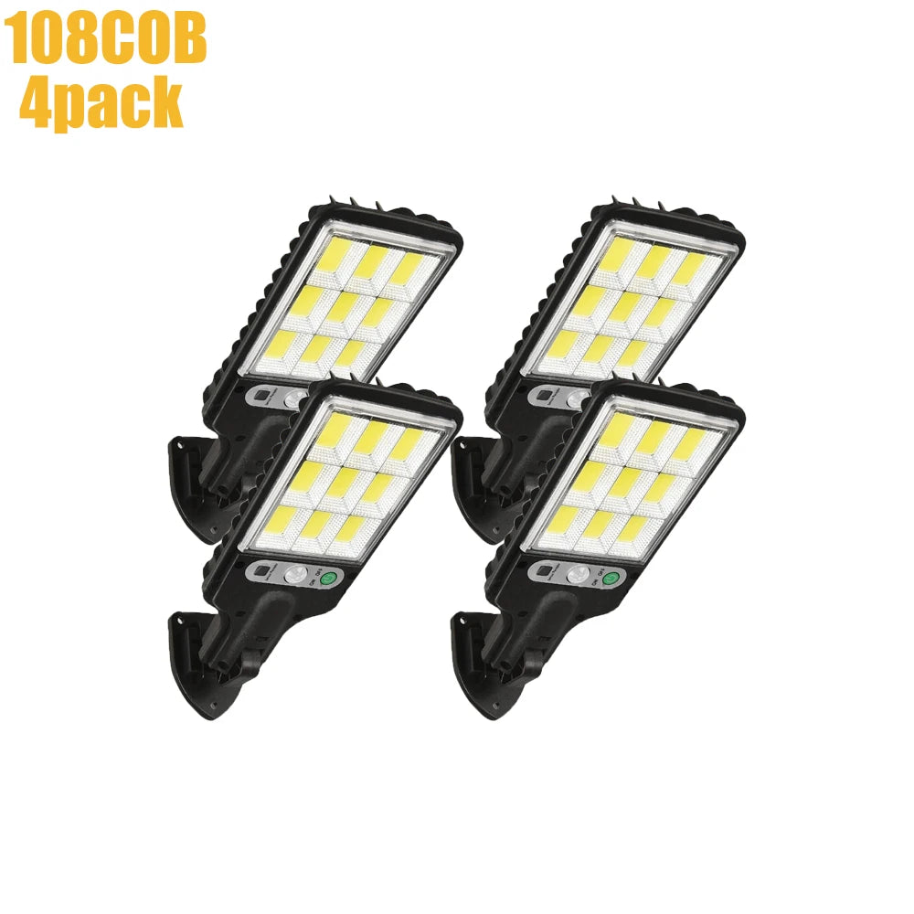 Solar Street Lights Outdoor Wireless Solar Security Wall Light Motion Sensor with 3 Lighting Modes for Courtyard Garden Patio