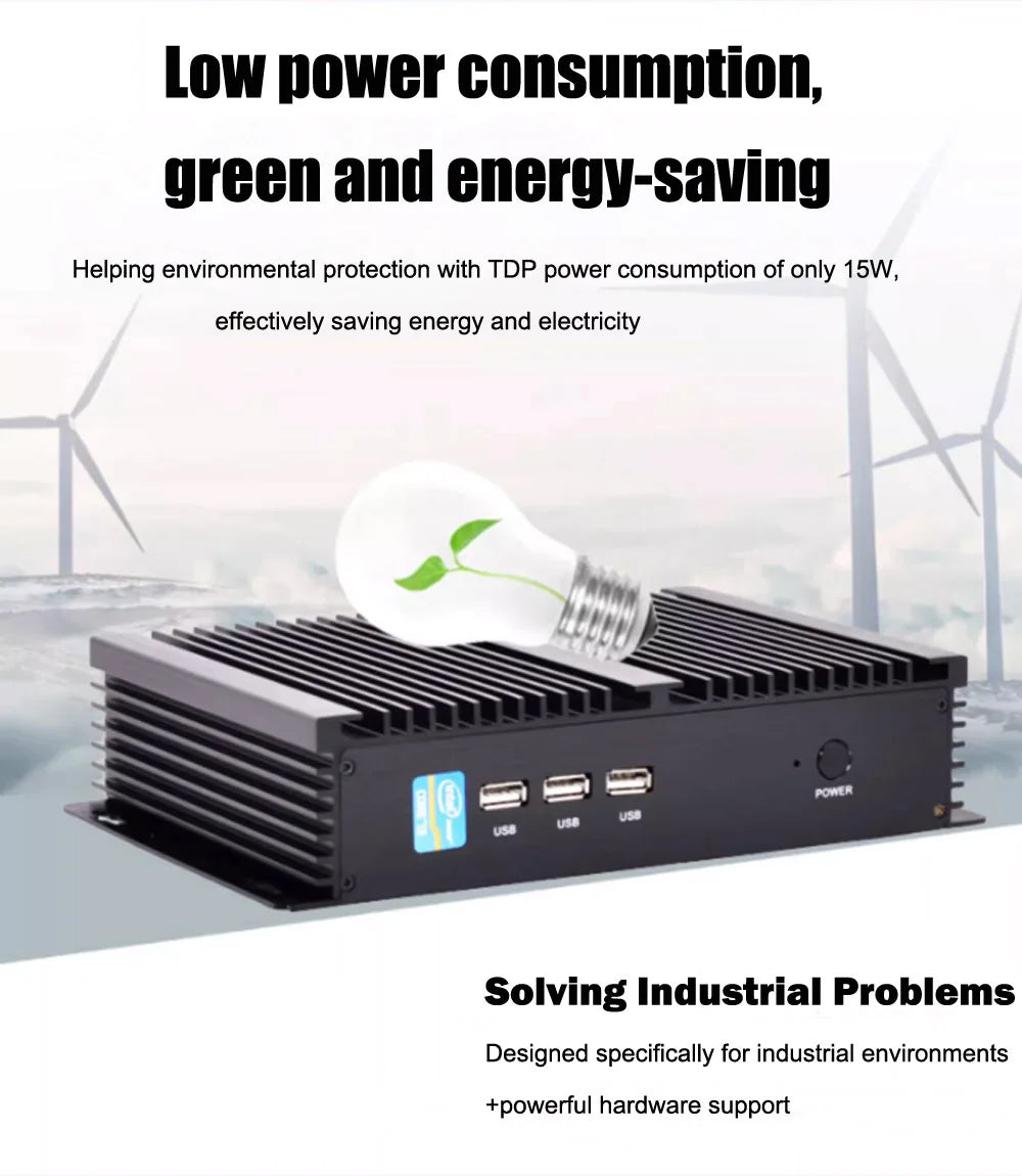 Intel 13th I7 1355U 2*COM Industrial Fanless Mini PC I7 1260P/1270P HD VGA LAN 32G DDR4 1TB NVMe Office Desktop Computer Nuc