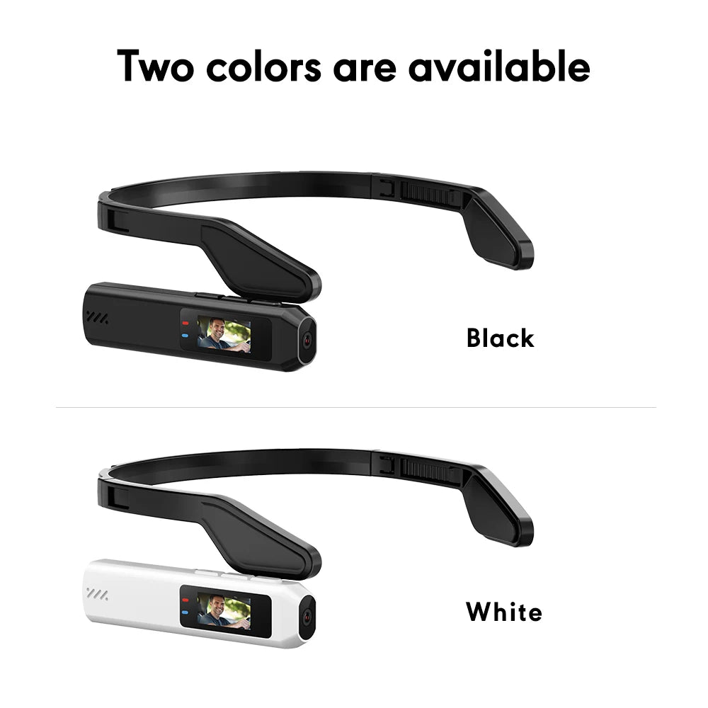 Portable Mini HD 2.7K/60FPS /60FPS Wearable Camera 110°Wide Angle Lens WiFi App Video Camcorder Head Mounted Sports Camera