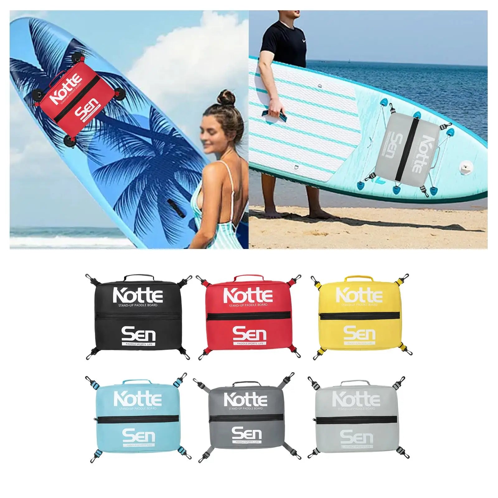 Paddle Board Deck Bag Insulated Cooler Oxford Cloth Organizer Waterproof Storage for Kayak Boating Camping
