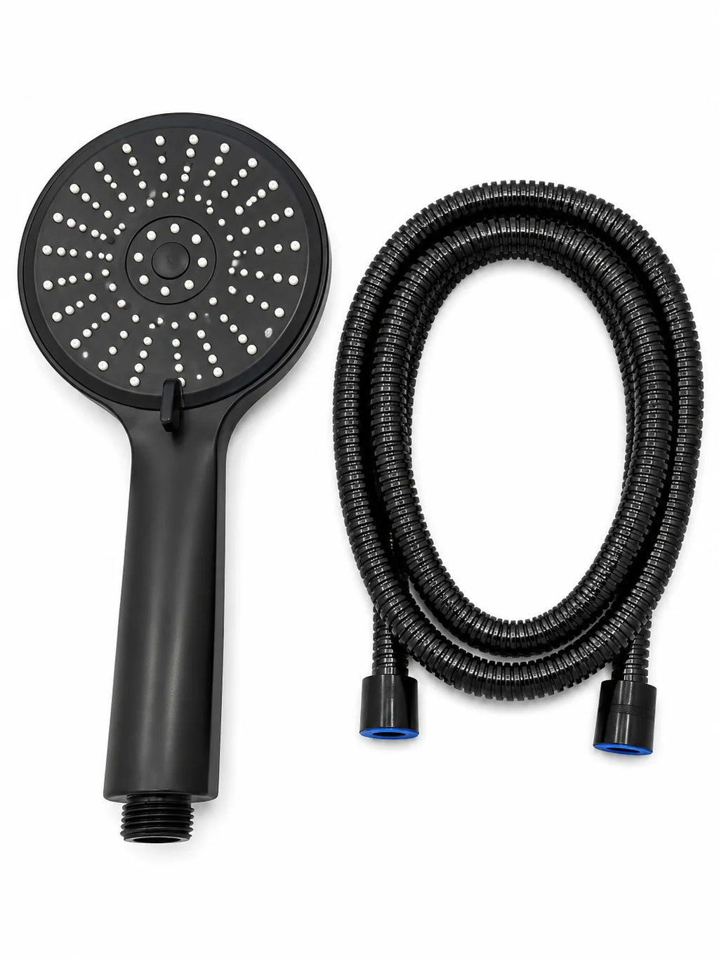 SANIVITAL Matte Black Handheld Shower Head with 5 Spray Modes High Pressure Anti-Clogging Bathroom Sprayer