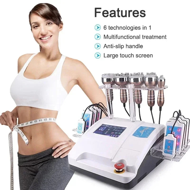 hot 6 in 1 vaccum 40k or 80k cavitation body slimming machin portable body  burner body Shaper Weight Loss spa machine 5.0
