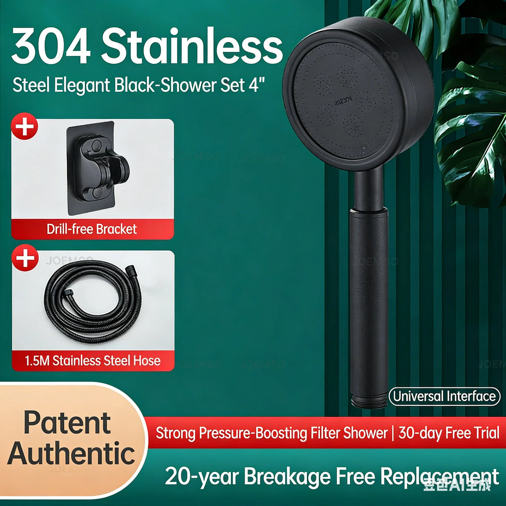 304 stainless steel shower head, handheld shower head for bathroom bathing, bathroom shower head