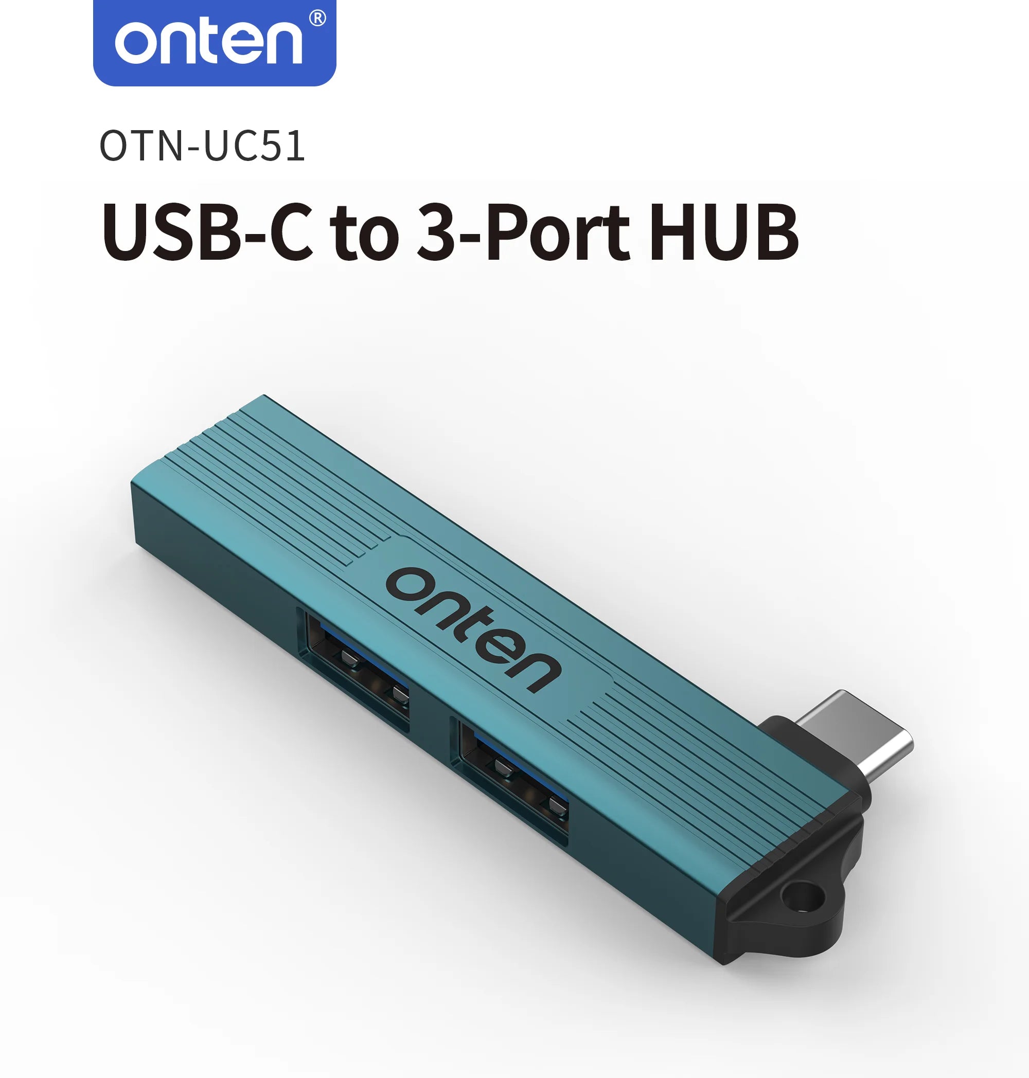 ONTEN 3 in 1 USB HUB USB 3.0/Type-C 3.0 To 3 USB/Type-C Splitter Hub Speed 5.0Gbps 3 Port Type C HUB for PC Laptop Notebook