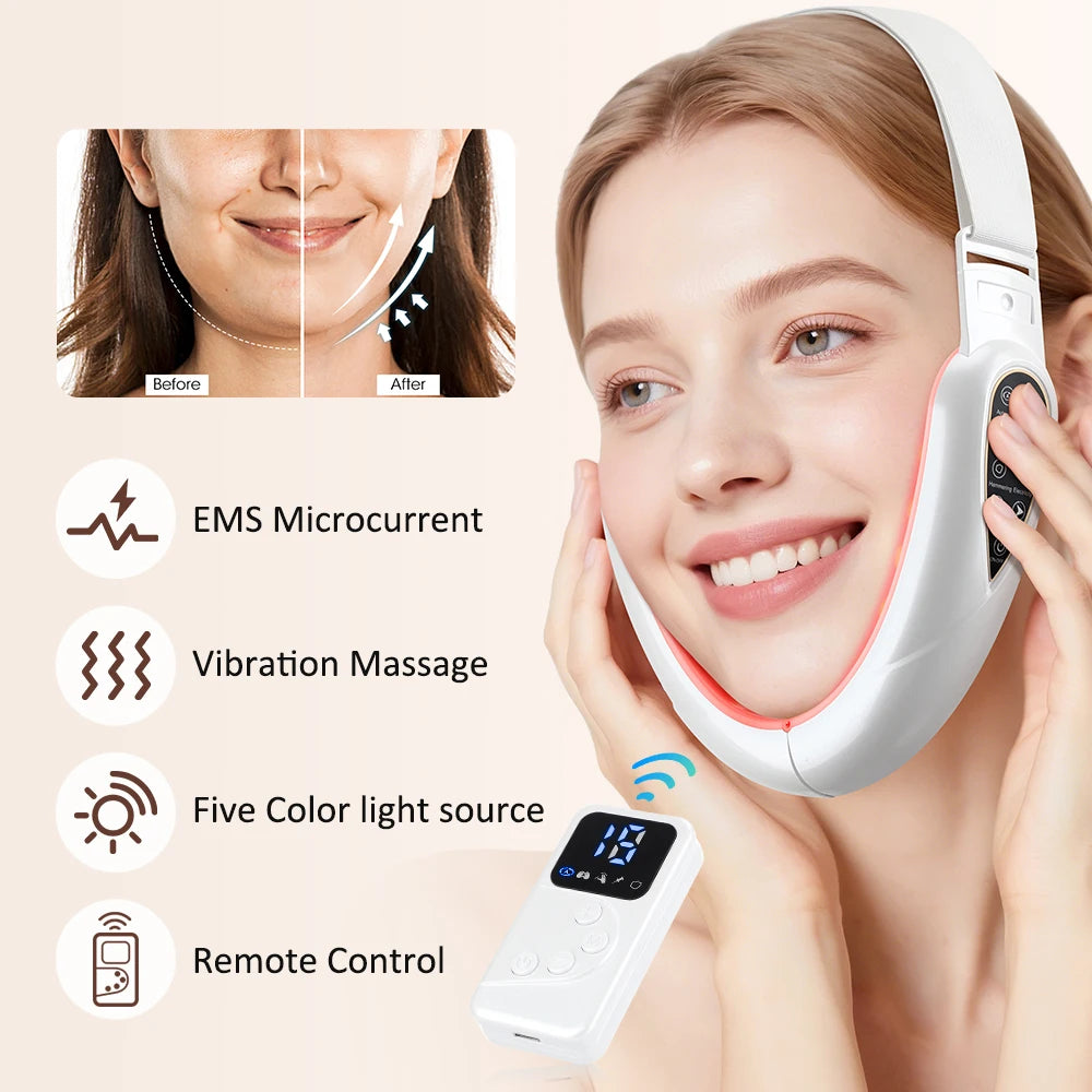 V-Line Face Slimming Lifting Device Massager Skin Rejuvenation Shaping Beauty Instrument Electric Reduce Double Chin Belt
