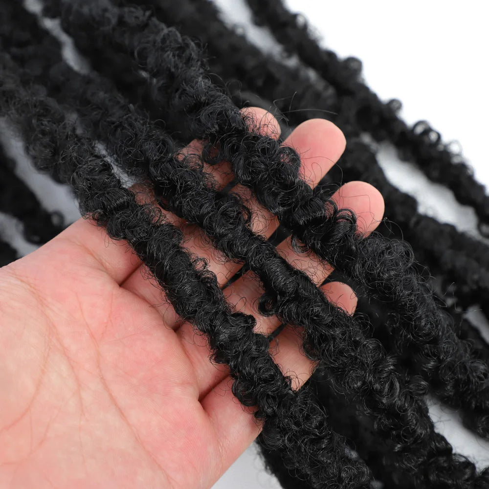 Butterfly Faux Locs Crochet Hair Super Long Prelooped Distressed Locs Soft Locs Crochet Hair For Black Women Crochet Braids Hair