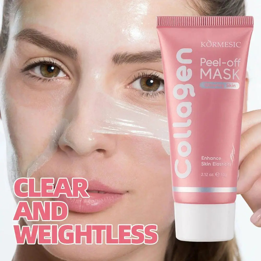 Collagen Peel Off Facial Mask Collagen Night Wrapping Mask Elasticity & Hydration Care For Glowing Skin Overnight Mask Cream 60g