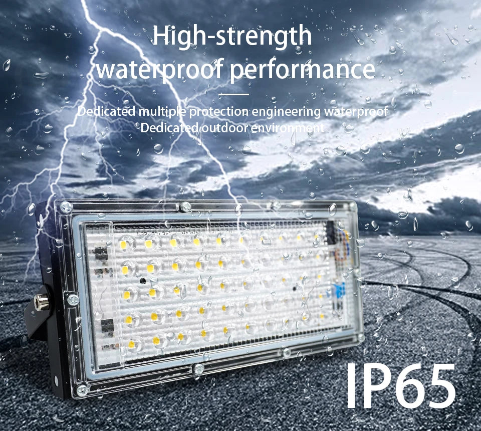 LED Flood Light 50W 100W AC110V 220V Outdoor IP65 Waterproof Reflector Spotlight Street Light Wall Lamps Garden Lighting