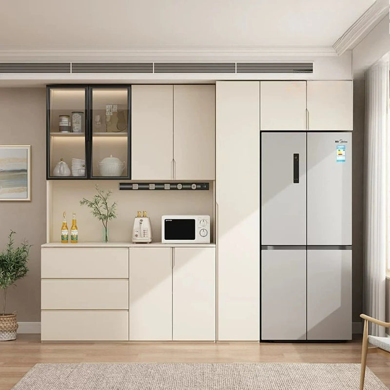LTT Simple Modern Side Cabinet Embedded Refrigerator Cabinet Kitchen Living Room Locker