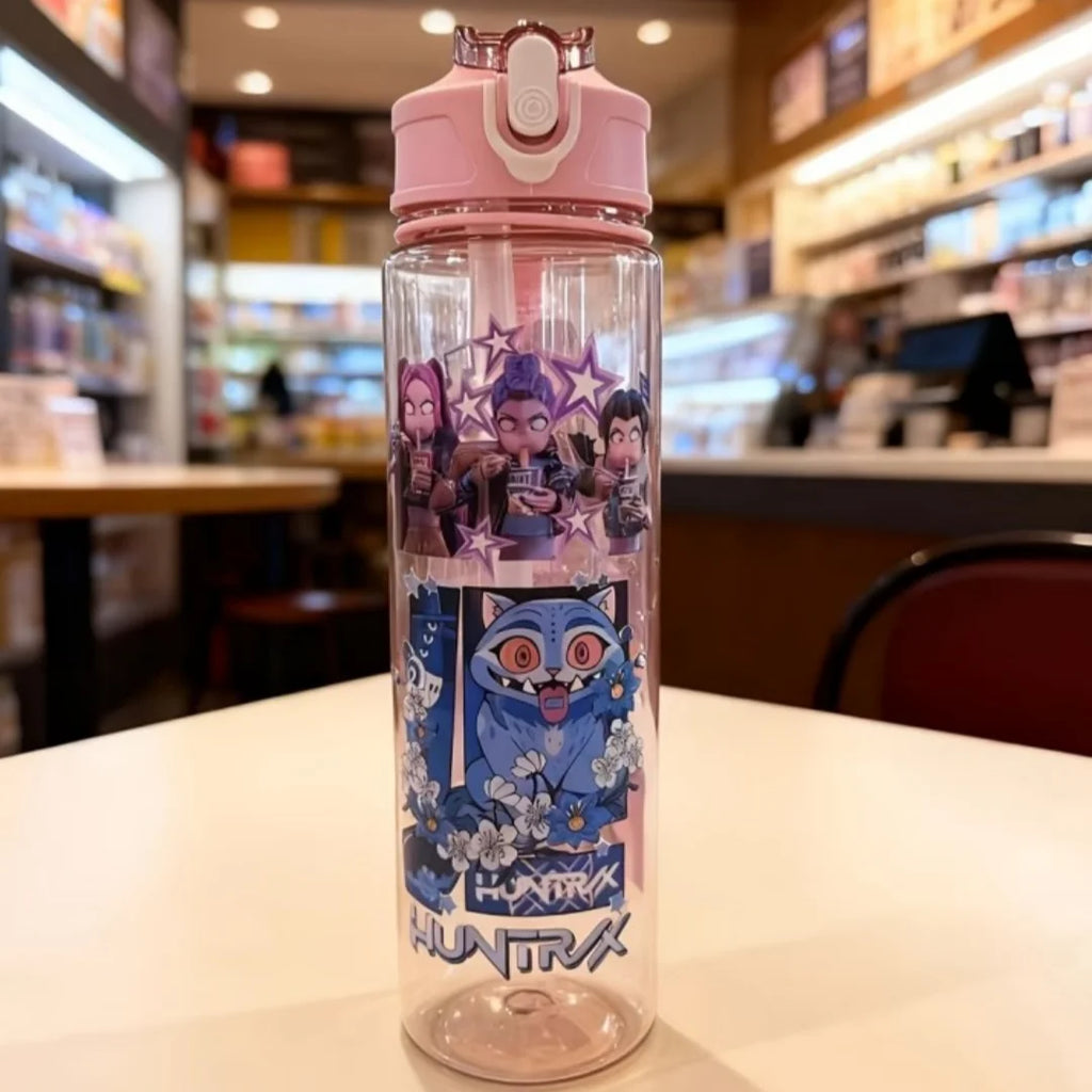 Gradient Water Bottles 750ml High-capacity Drinking Straw Cup Portable Girl Outdoor Bottles Office School