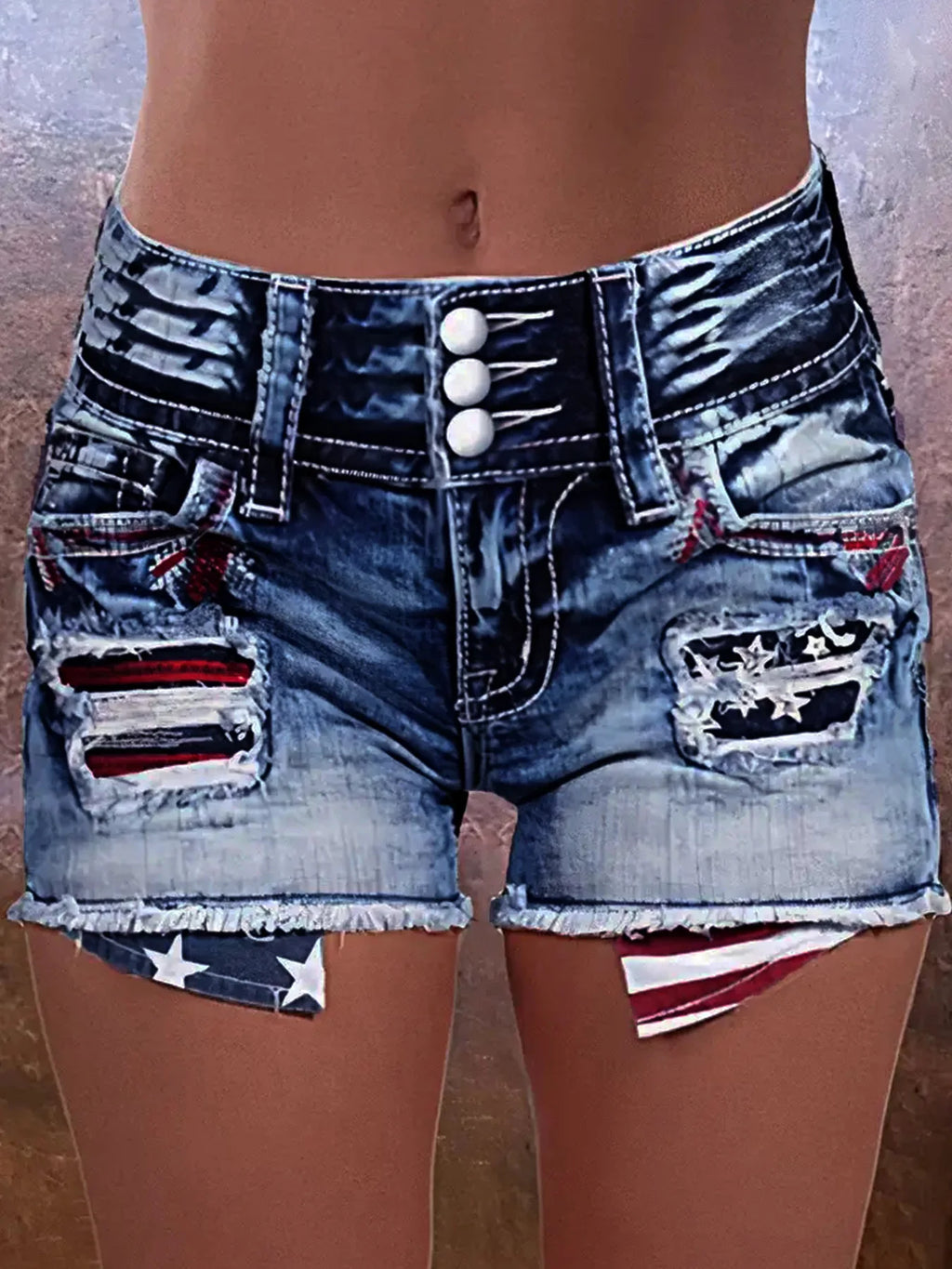 Denim Pant Women Jeans Shorts Short Pants Slim Fit High Waist Button Trousers Skinny Streetwear Hole Splice Summer 2025
