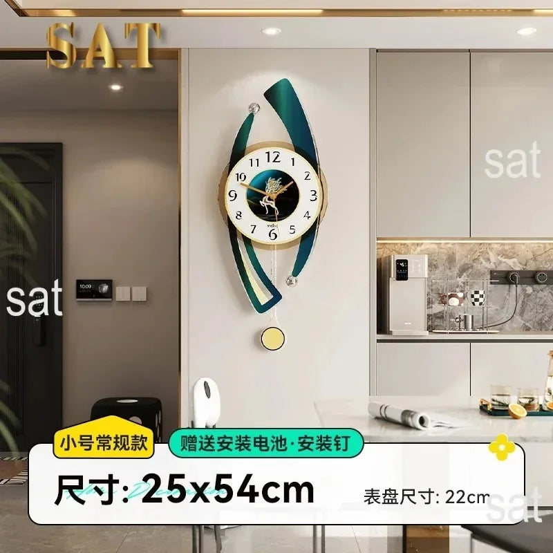 Interior Korean Wall Clocks Aesthetic Bedrooms Creative Minimalist Wall Watch Restaurant Digital Reloj De Pared Home Design
