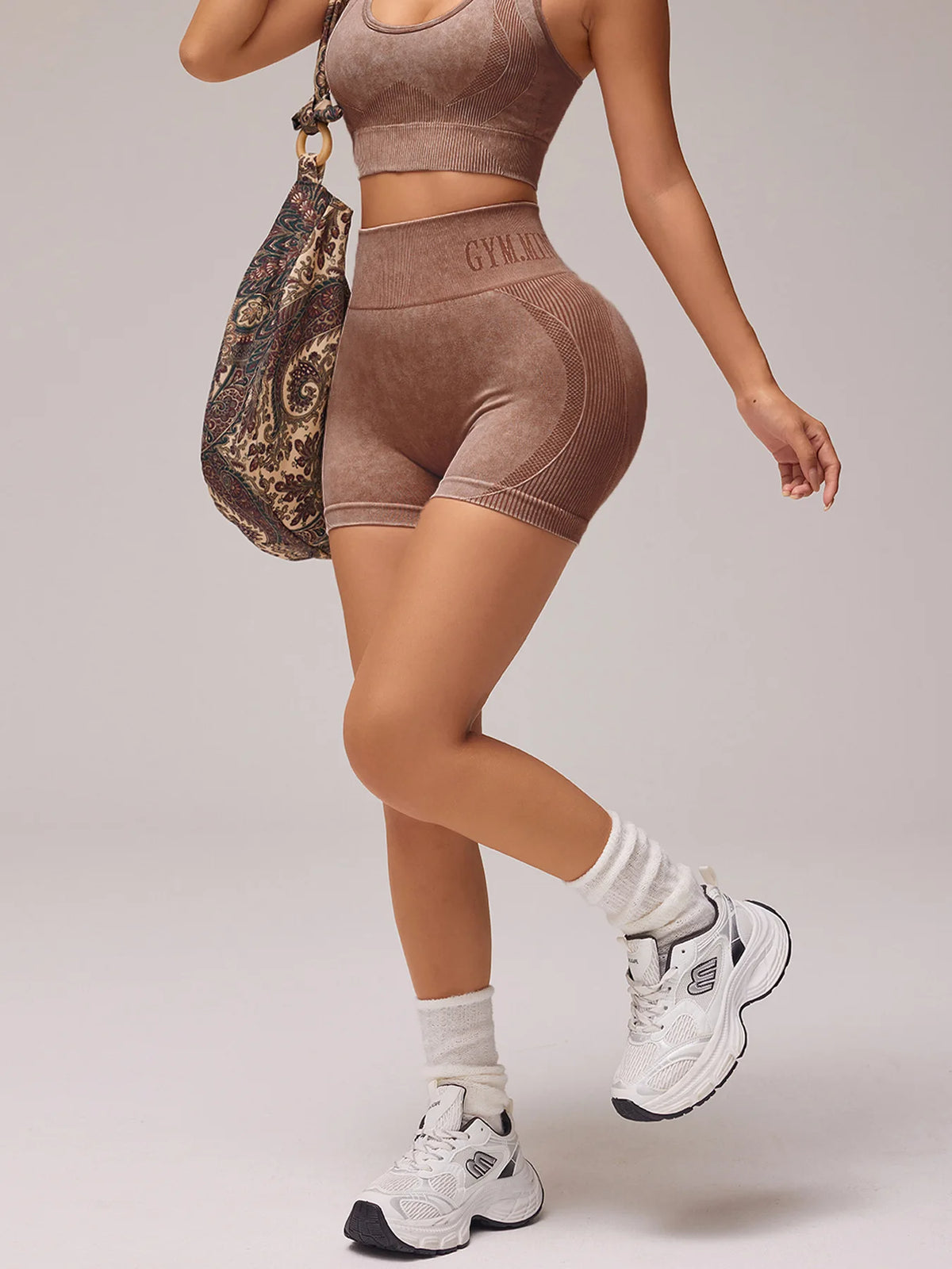 Women Sand Wash High Waist Tummy Control Butt Lifting High Stretch Slim Yoga Shorts Wear Outside Run Gym Workout  Sports Pants