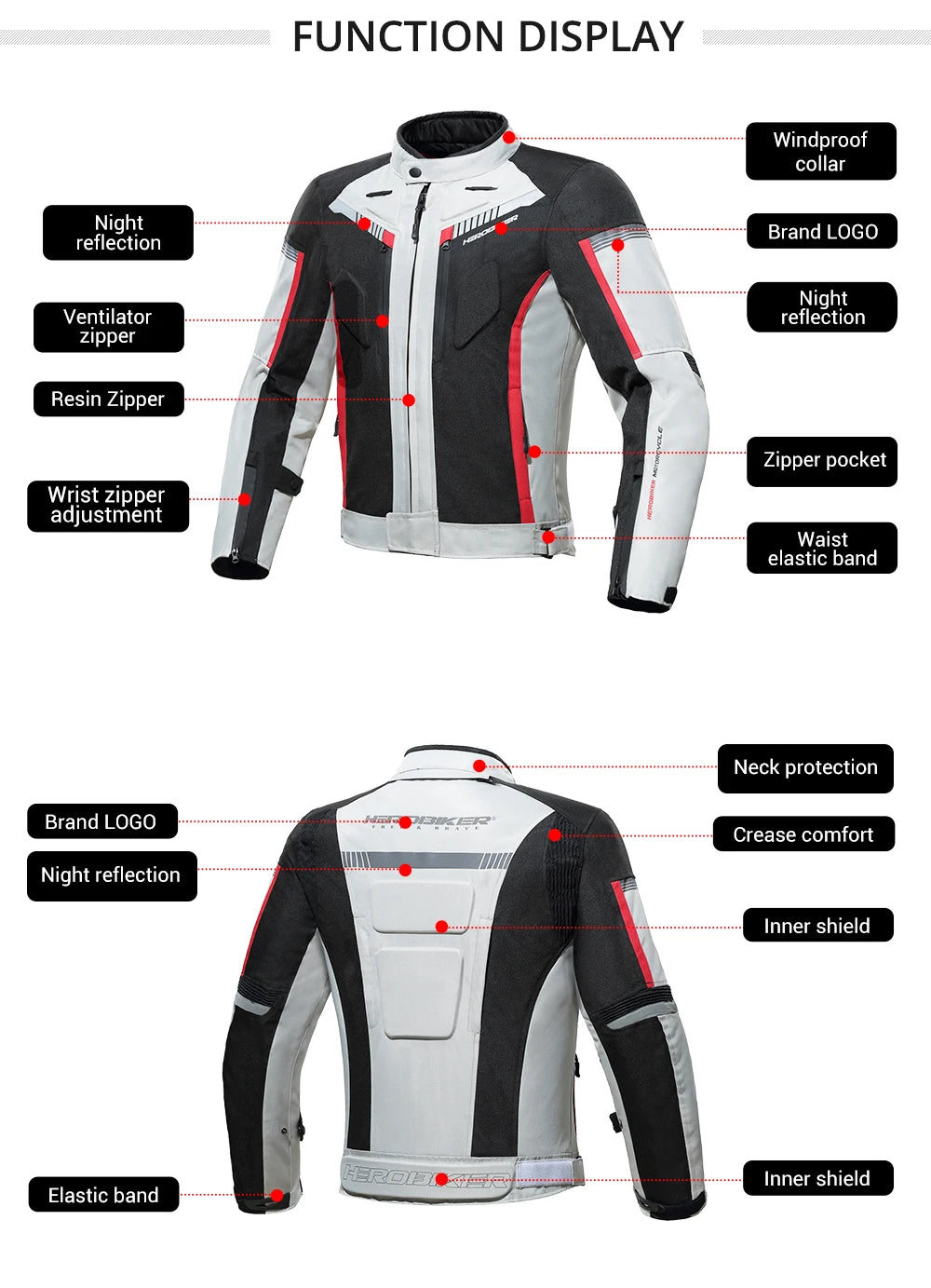 Motocross Jacket Motorcycle Jacket Pants Suit Waterproof Reflective Racing Jacket Men Biker Motorcycle Clothing Four Seasons