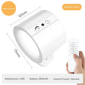 LED Mini Magnetic Wall Light Simple Black/White Dual Head Lighting Remote Control Bedroom Ambient Light Emergency Lighting
