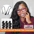 Feather Crochet Human Hair Extension Body Wave Crochet Human Hair Extensions For Women Reusable Pre-Separated Boho Braiding Hair